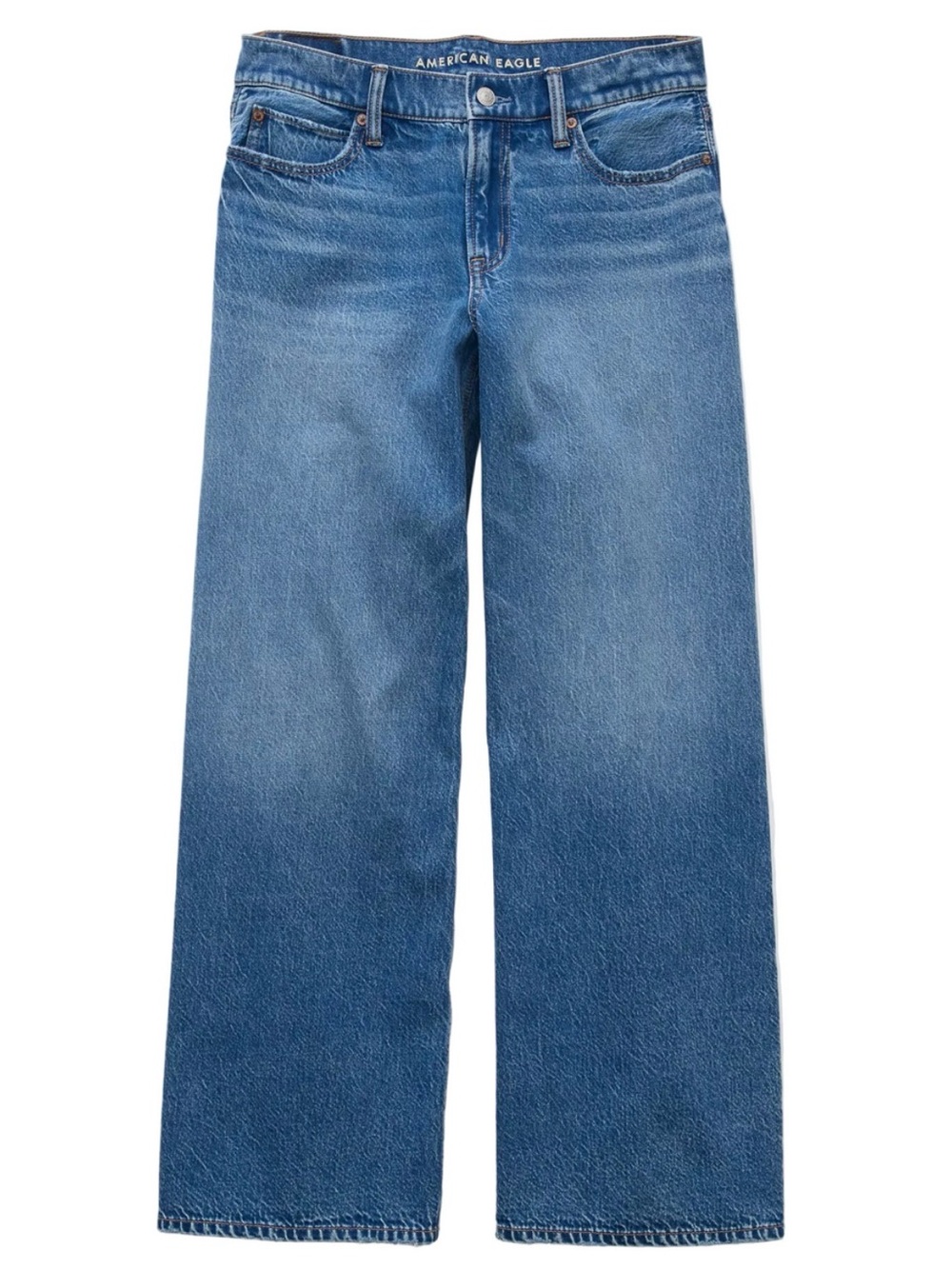 American Eagle Strigid Low Rise Ultra Wide Leg Jeans Size 4 X-Short